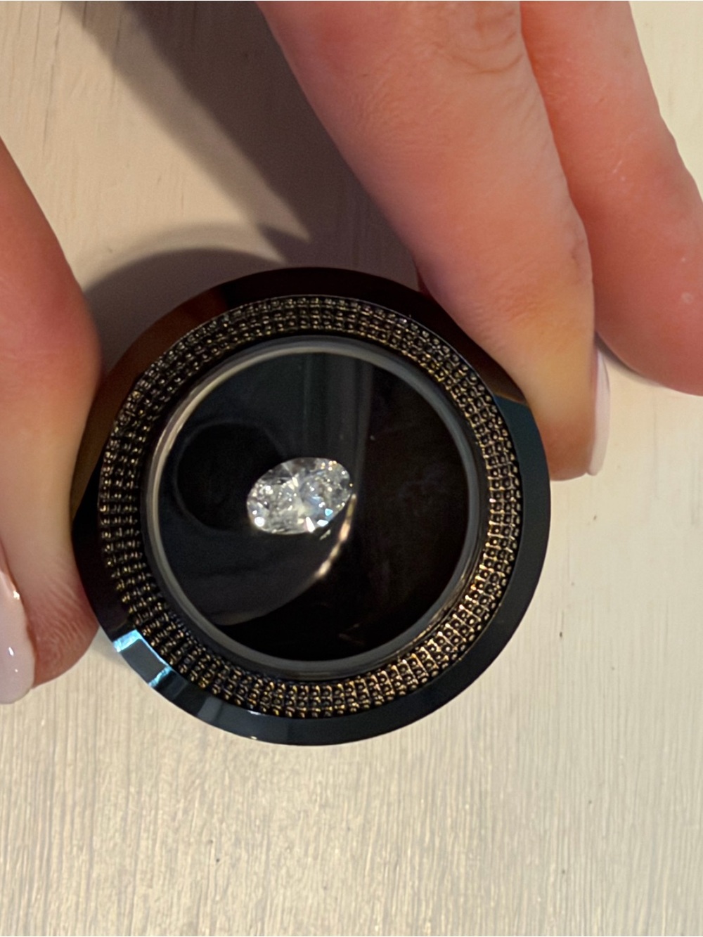 0.67 carat lab created oval diamond - Picture 2 of 3